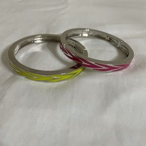 Set of 2 Lia Sophia Stretch Bangle Bracelets